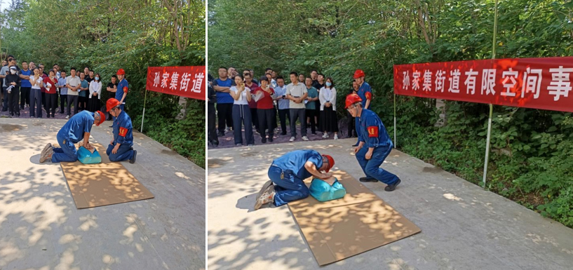 孙家集街道联合巨能电气开展有限空间事故 应急演练